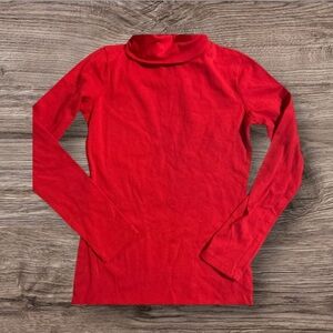 CHEROKEE EUC GIRLS Red Turtleneck Long Sleeve Top Shirt Tops Shirts Sz 6 6X